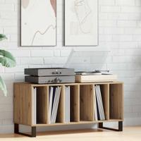 Platenkast 100x38x48 cm bewerkt hout artisanaal eiken