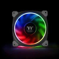 Thermaltake Riing Plus 12 RGB Kit PC-ventilator Zwart, RGB (b x h x d) 120 x 120 x 25 mm Incl. LED-verlichting - thumbnail