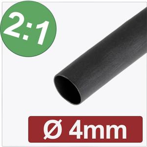 Quadrios 24CA263 Krimpkous zonder lijm Zwart 4 mm 2 mm Krimpverhouding:2:1 per meter