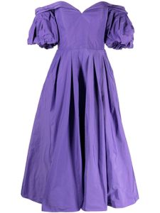 Marchesa Notte robe mi-longue à encolure cœur - Violet