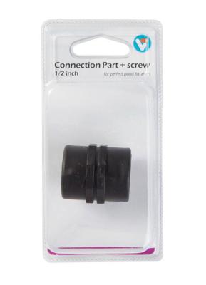 Recht verbindingsstuk met schroefdraad connection part met screw 1/2 inch - Velda