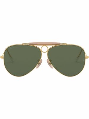 Ray-Ban lunettes de soleil Shooter à monture aviateur - Or