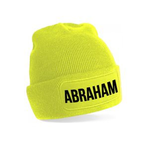 Abraham muts unisex one size - Geel