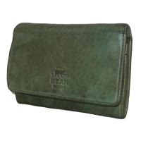 Bear Design Portemonnee met Overslag M Cow Lavato Olijf Groen