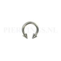 Circulair barbell titanium 1.2 mm spikes