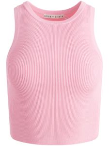 alice + olivia débardeur nervuré Marvin à coupe crop - Rose