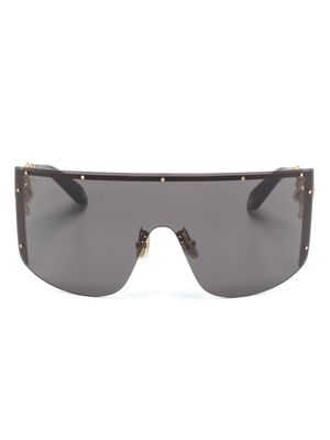 Roberto Cavalli lunettes de soleil couvrantes à détail de chaîne - Noir