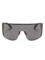 Roberto Cavalli lunettes de soleil couvrantes à détail de chaîne - Noir