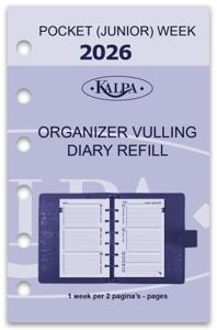 Personal Organizer Pocket Agenda Inleg week 2026