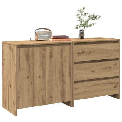 2-delige Dressoirs bewerkt hout artisanaal eikenkleur