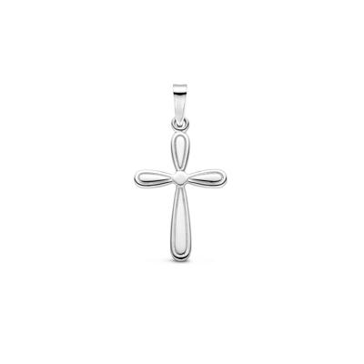 Gerhodineerd 925 Zilveren Hanger met Kruis - 36mm Hoogte | Tijdloos en Elegant Design