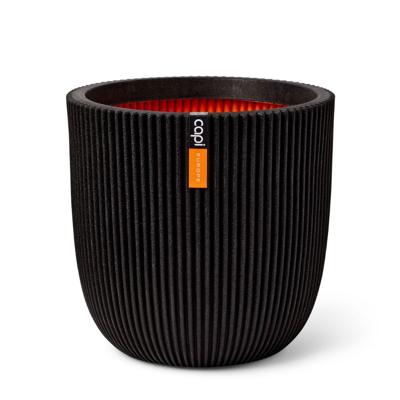 Pot bol Groove NL 54x52 zwart bloempot - Capi europe