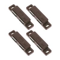 AMIG magneetsnapper/deurmagneet - 4 stuks - bruin - 7.6 x 1.8 x 1.4 cm - 6 kg - thumbnail