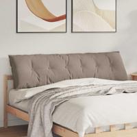 VidaXL Rugkussen taupe 180 x 50 cm microvezel stof