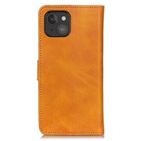Casecentive Leren Wallet case met sluiting iPhone 13 Mini bruin - 8720153793995 - thumbnail