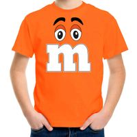 Verkleed t-shirt M voor kinderen - oranje - jongen - carnaval/themafeest kostuum