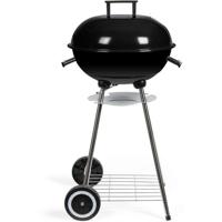 Houtskoolbarbecue - LIVOO - DOC172N - Kookoppervlak Ø 41 cm - Verchroomd stalen grillrooster - Geëmailleerde stalen kom en deksel