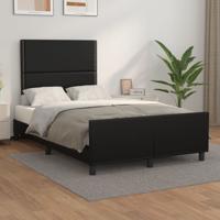 Bedframe met hoofdbord kunstleer zwart 120x200 cm