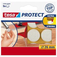 63x Tesa meubelvilt rond wit 2,6 cm - thumbnail