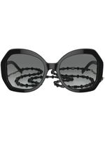 Giorgio Armani lunettes de soleil à monture oversize - Noir