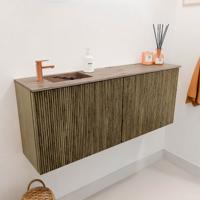 Toiletmeubel Mondiaz Joya Dlux | 100 cm | Meubelkleur Dusk | Faye wastafel Arena Wasbak Links | 1 kraangat