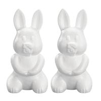 Piepschuim hobby vorm - 4x - haas/konijn - 24 cm - DIY knutsel figuren