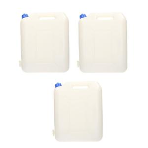 Jerrycan voor water - 3x - 20 liter - inclusief schenkkraan - waterjerrycans / watertank - camping