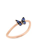 Dodo bague Butterfly en or rose 9ct sertie de saphirs