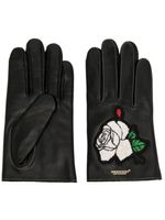 Undercover gants à logo imprimé - Noir