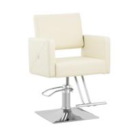 Kappersstoel Carlisle met voetsteun - zithoogte 49 - 63 cm - 150 kg - beige