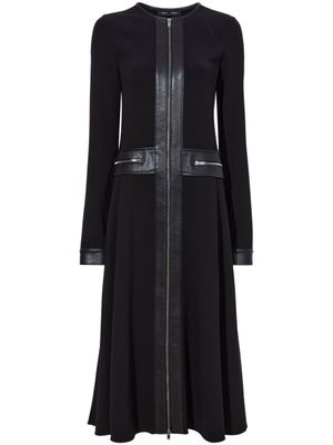 Proenza Schouler robe en cuir artificiel à manches longues - Noir