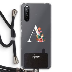 Pink Bouquet: Sony Sony Xperia 10 III Transparant Hoesje met koord