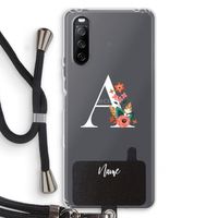 Pink Bouquet: Sony Sony Xperia 10 III Transparant Hoesje met koord