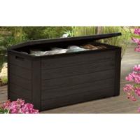 TOOD Koffer voor harsopslag - 300 L - Bruin houtlook - 120 x 46 x 58 cm