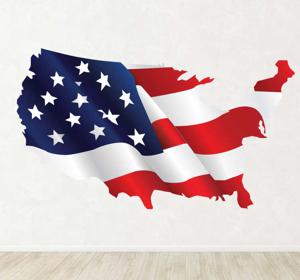 Sticker land en vlag Amerika USA