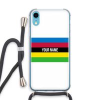 WK Wielrennen: iPhone XR Transparant Hoesje met koord