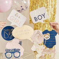 Gender Reveal Photo Booth Props (10st) - thumbnail