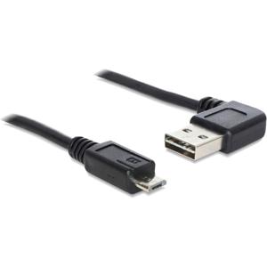 DeLOCK 0.5m, USB2.0-A/USB2.0 Micro-B USB-kabel 0,5 m USB A Micro-USB B Zwart