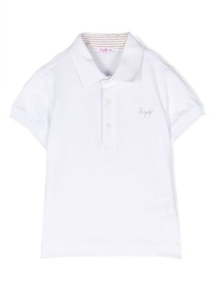 Il Gufo polo en coton à logo brodé - Blanc