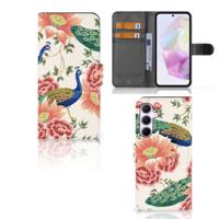 Telefoonhoesje | Met pasjeshouder | voor Samsung Galaxy A35 Pink Peacock