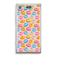 Pink donuts: Sony Xperia XZ1 Compact Transparant Hoesje