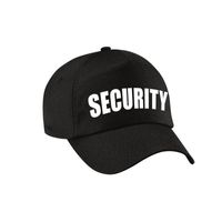 Zwarte security pet / cap voor volwassenen - thumbnail