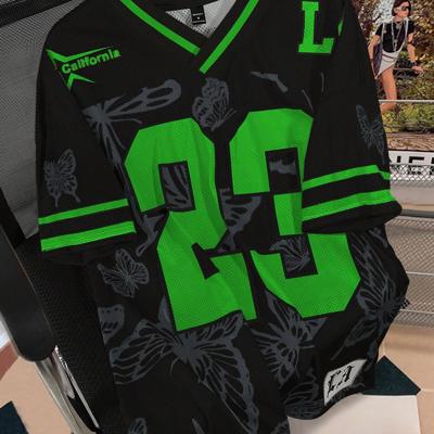 Bon&Bon Sporsity Heren Voetbal T-shirt - Oversized V-hals Mesh Top Veel kleurig / M