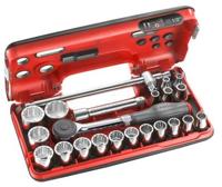 Facom 22-delige doppendoos 1/2" 12-kant met ratel