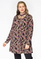Yoek Tuniek wide bottom PAISLEY | Zwart | Maat 46/48