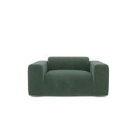 Fluwelen fauteuil met smaragdgroen patroon - thumbnail