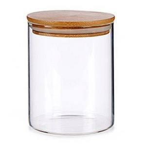 Glazen luxe keuken voorraadpot/voorraadbus 870 ml