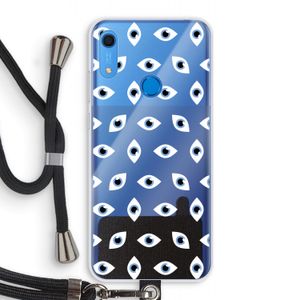 Eyes pattern: Huawei Y6s Transparant Hoesje met koord