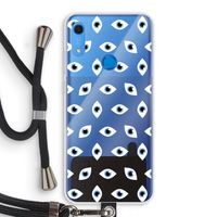 Eyes pattern: Huawei Y6s Transparant Hoesje met koord