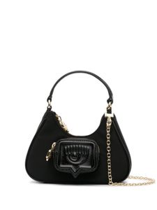 Chiara Ferragni mini sac Vicky à logo embossé - Noir